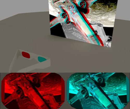 (really Working) 3D Anaglyph Glasses - Cycles preview image